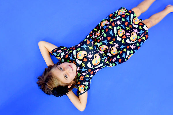 use-your-imagination-short-sleeve-milk-silk-dress Great Lakes kids - Sophia's Style-1